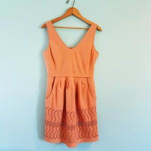 J. Crew Peach Delaney Eyelet Sleeveless Dress, 2